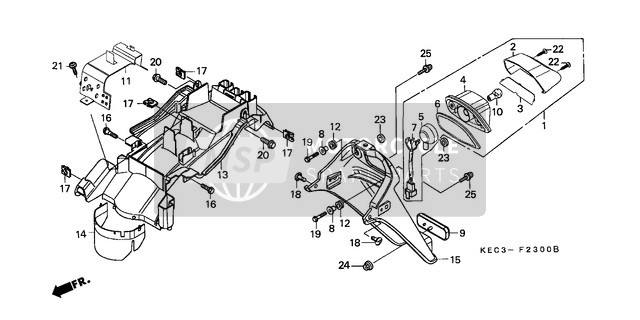 80104GBY910, Plaat, Spatscherm, Honda, 0